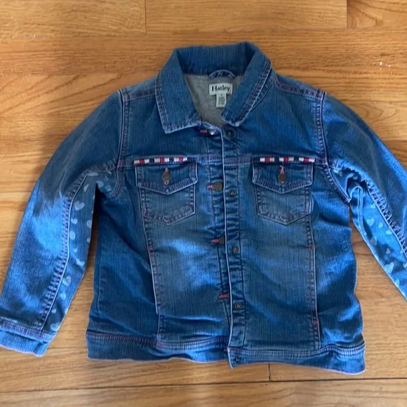 Hayley heart denim jacket size 6 excellent condition - Picture 1 of 4